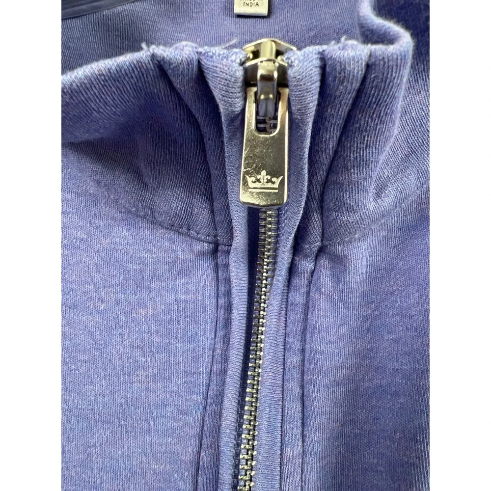 Peter Millar Quarter Zip Pullover Mens XL Purple Cotton Heathered Mock Neck Logo